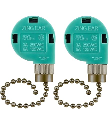 CeilingFanSwitch Zing Ear ZE-268S6 ZE-208S6 Switch 3 Speed Pull